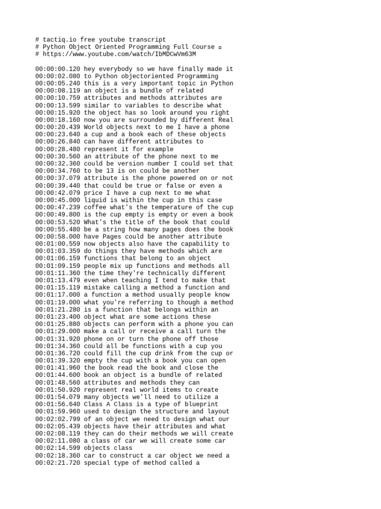 Tactiq free transcript ibmdcwvm63m pdf class computer programming