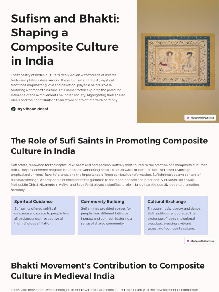 Sufism and Bhakti Shaping A Composite Culture in India | PDF | Bhakti ...
