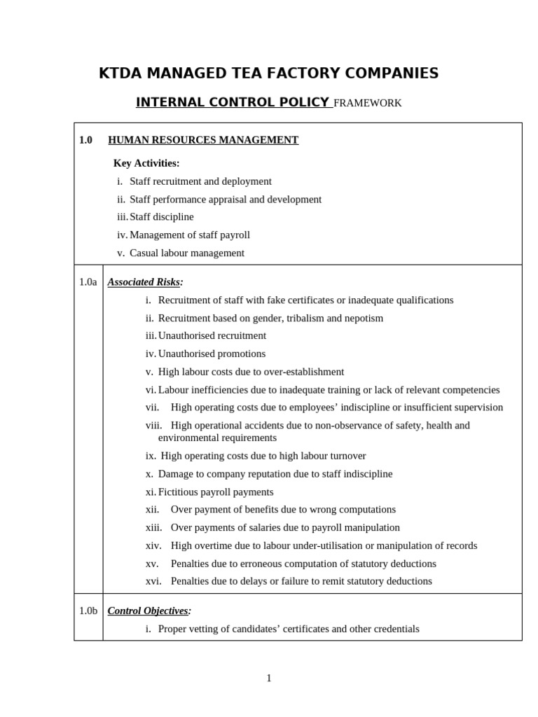 KTDA Employee Management Policies | PDF | Recruitment | Salary