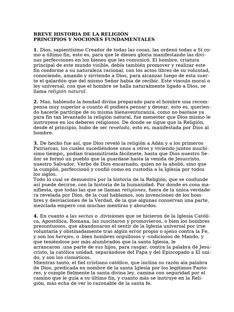 Breve Historia de La Religión | PDF | Iglesia Católica | Papa