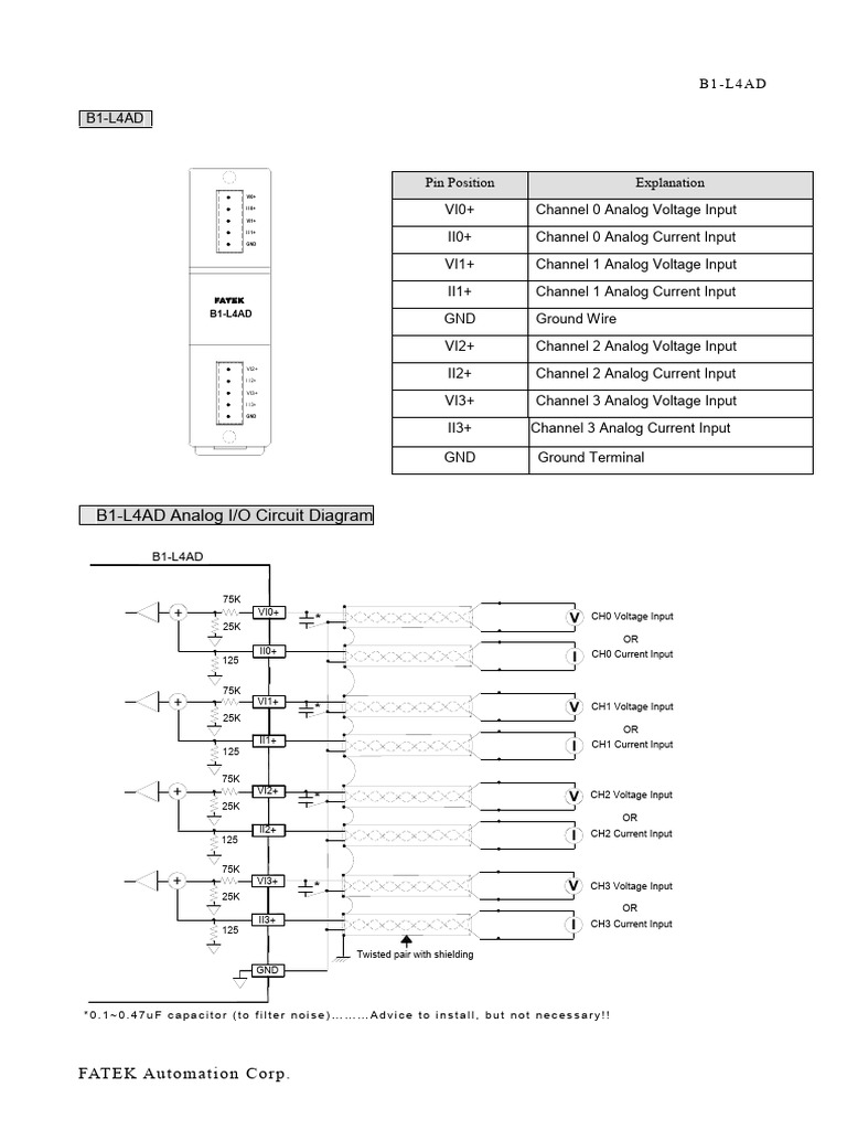 B1-L4AD Analog I/O Circuit Overview | PDF | Analogue Electronics ...