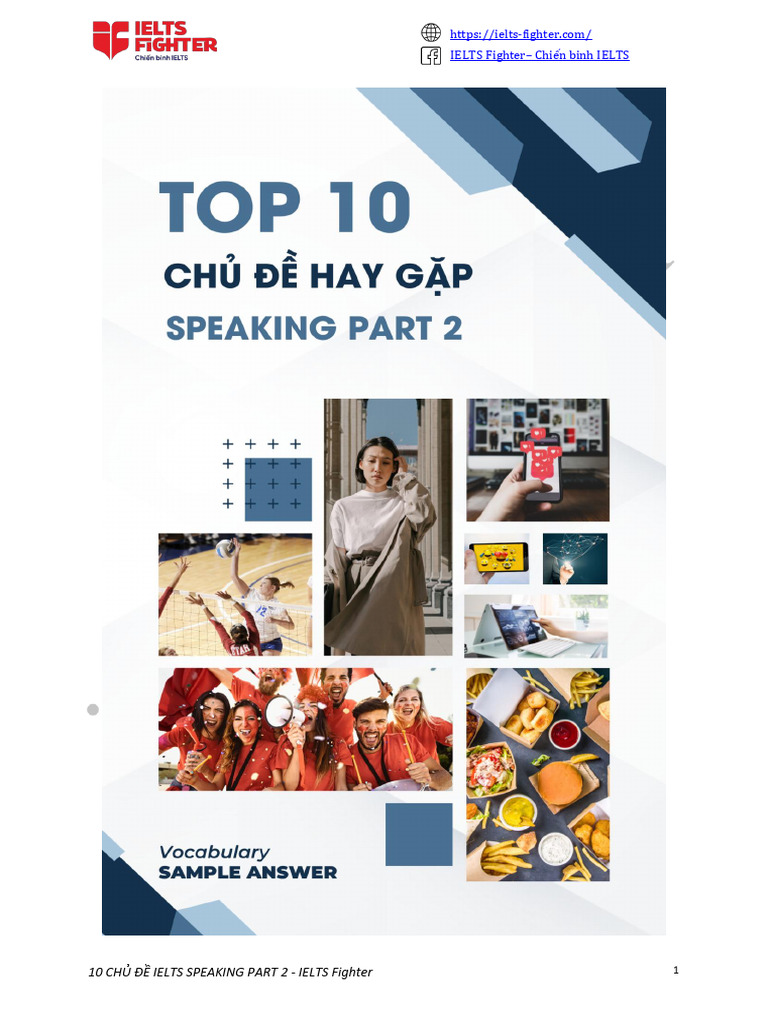 10 Chủ Đề Speaking Part 2 - IELTS Fighter Bi | PDF