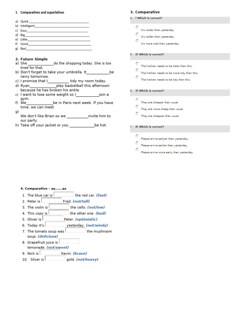 Comparatives and Superlatives | PDF