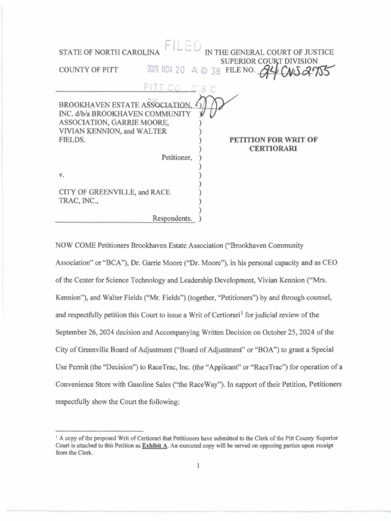 Brookhaven Community Petition | PDF | Standard Of Review | Expert Witness