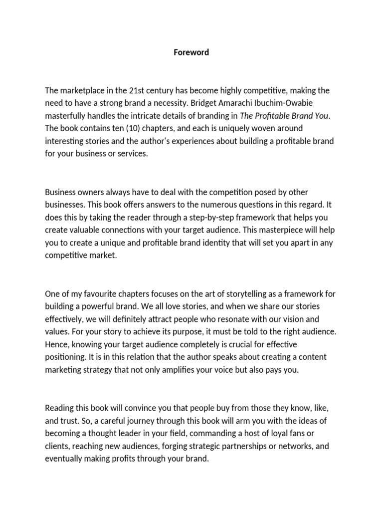 Foreword BRANDING | PDF | Career & Growth