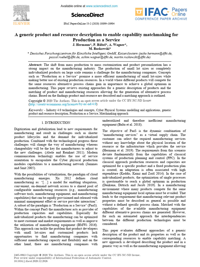 A Generic Product and Resource Description To Enable Capability ...