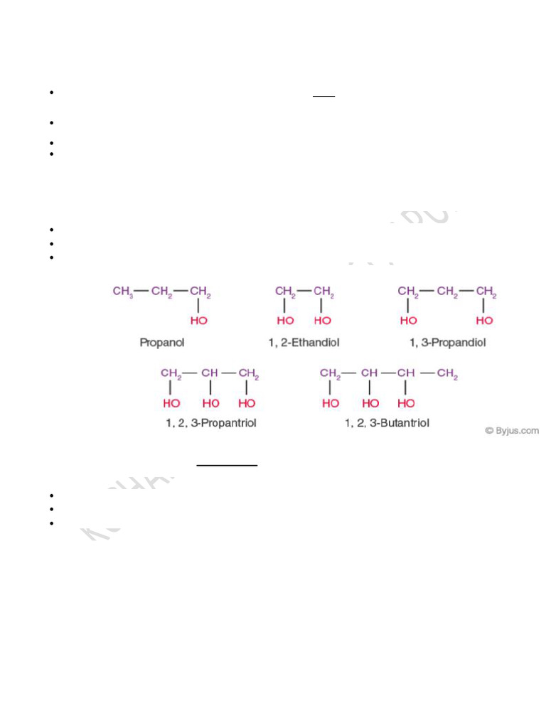 Alcohols Phenol and Ethers | PDF | Ether | Alkene