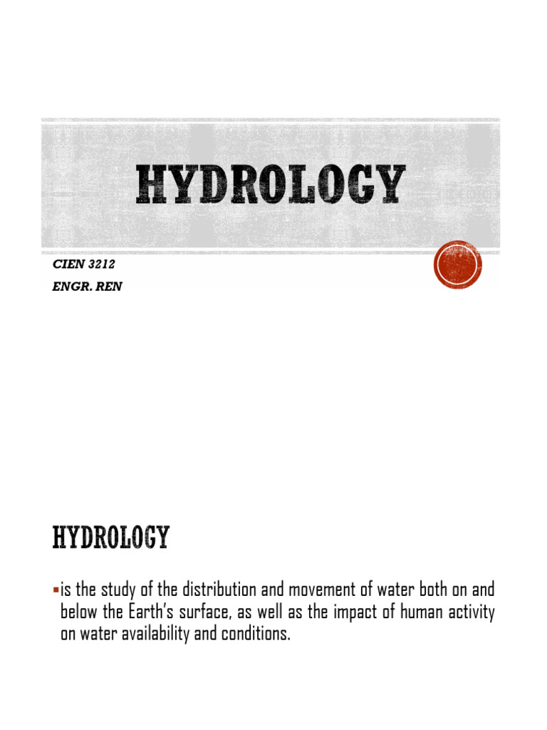 Hydrology Lesson 1 Pdf Water Cycle Water