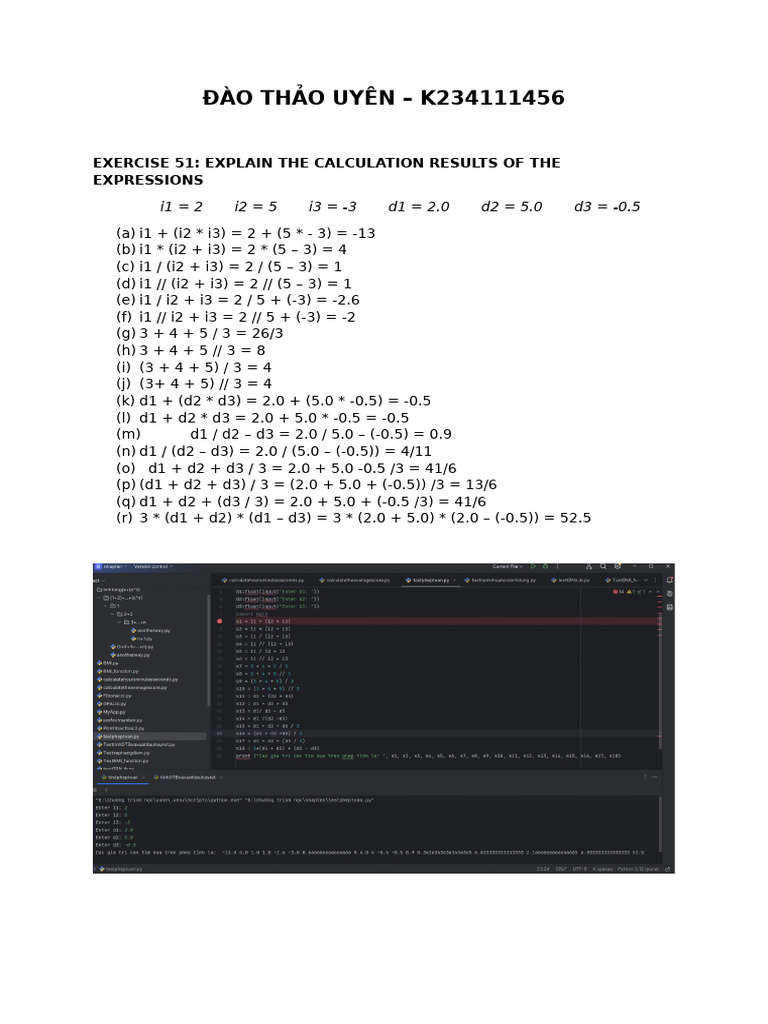 Exercise 51 - 54 - 55 - 56 | PDF