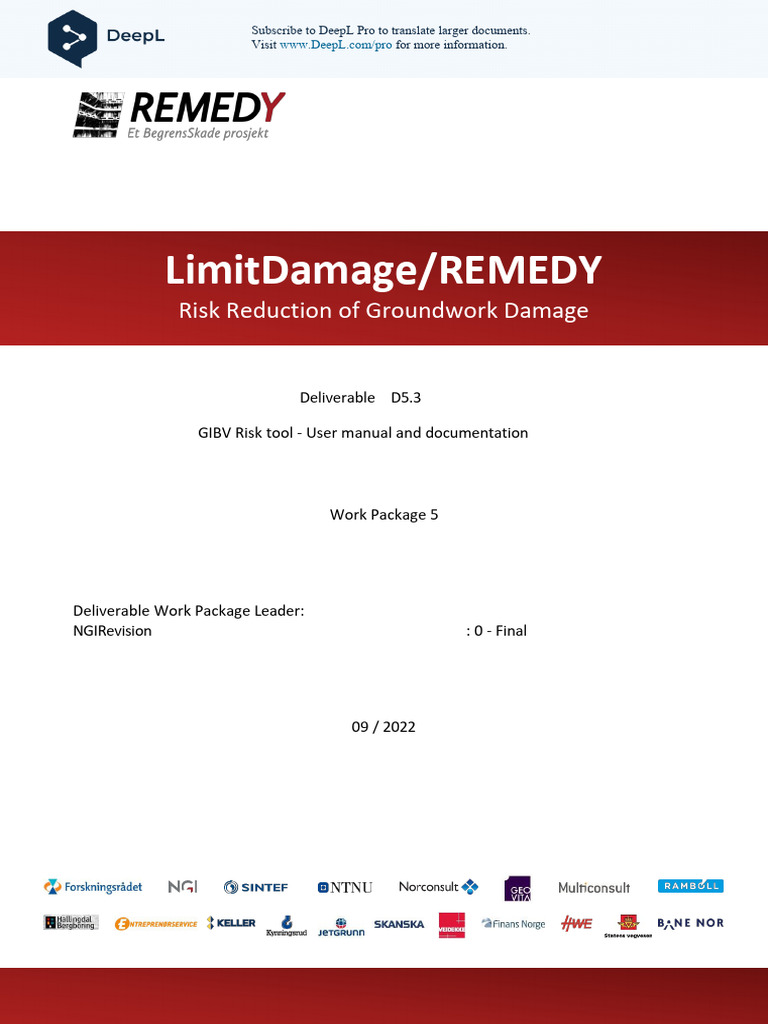 GIBV Risk Tool User Manual | PDF | Deep Foundation | Groundwater