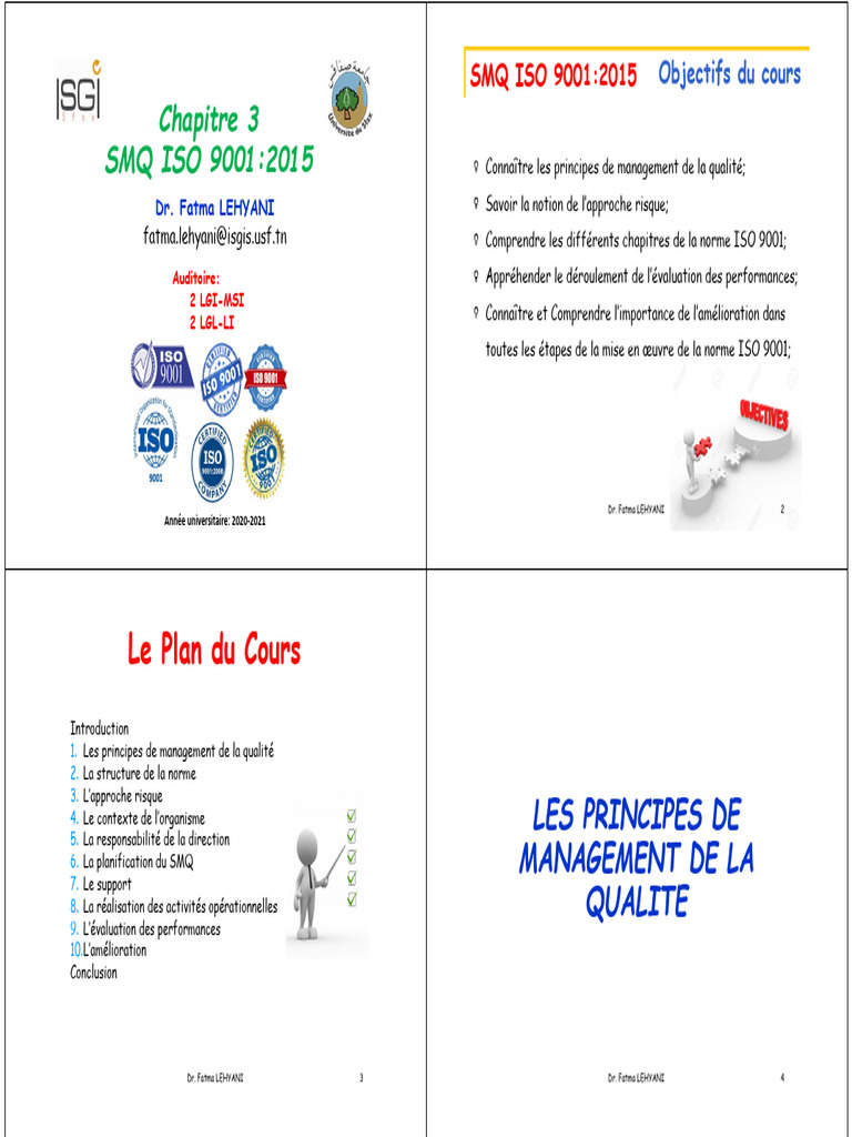 Principes du SMQ ISO 9001:2015 | PDF | Système de management de la ...