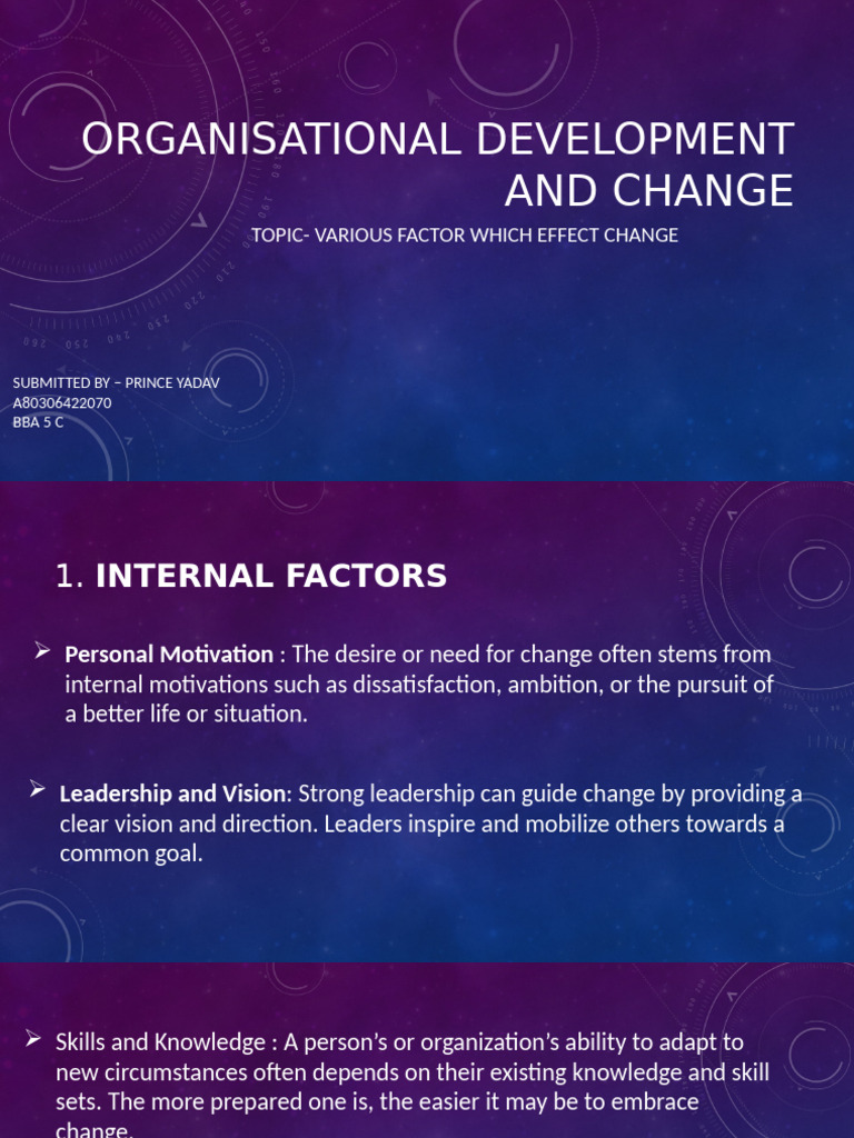 Factors Influencing Organizational Change | PDF
