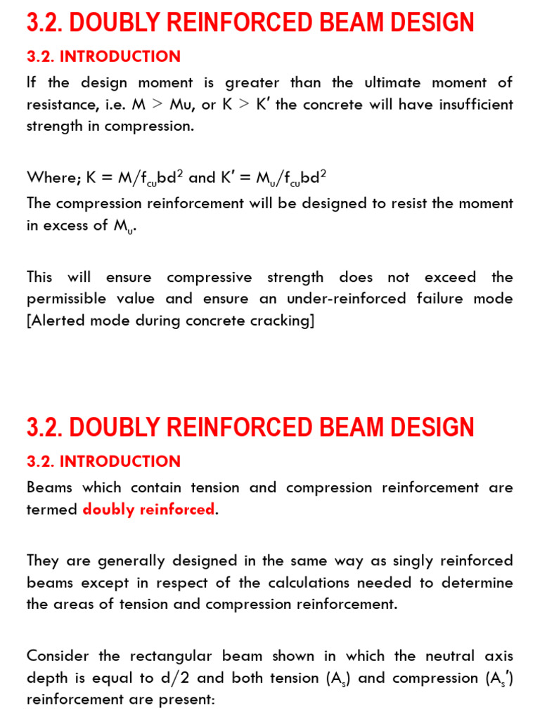 Doubly Reinforced Beam Design Guide | PDF | Beam (Structure) | Strength ...