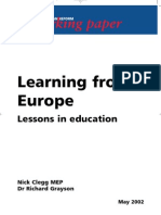 Nick Clegg / Richard Grayson: Learning From Europe - Lessons in Education (May 2002)