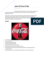 SWOT Analysis of Coca Cola