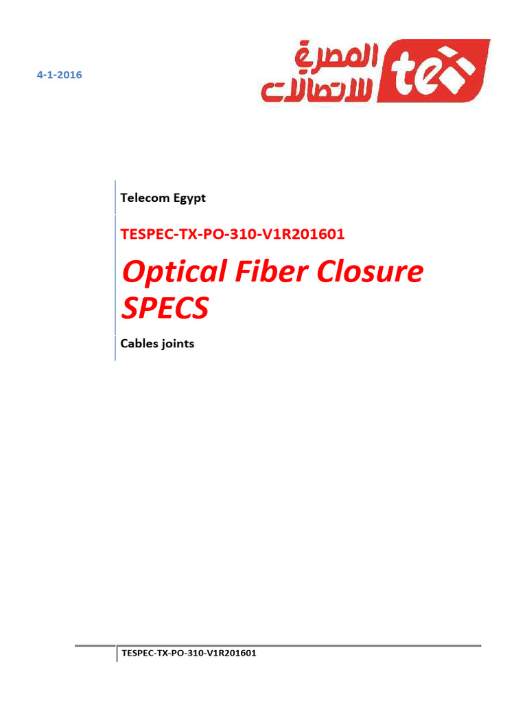 Optical Fiber Closure Specifications | PDF | Optical Fiber | Screw