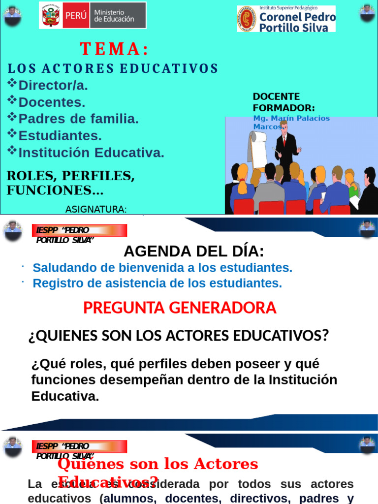 Actores Educativos y Sus Funciones | PDF | Maestros | Escuelas