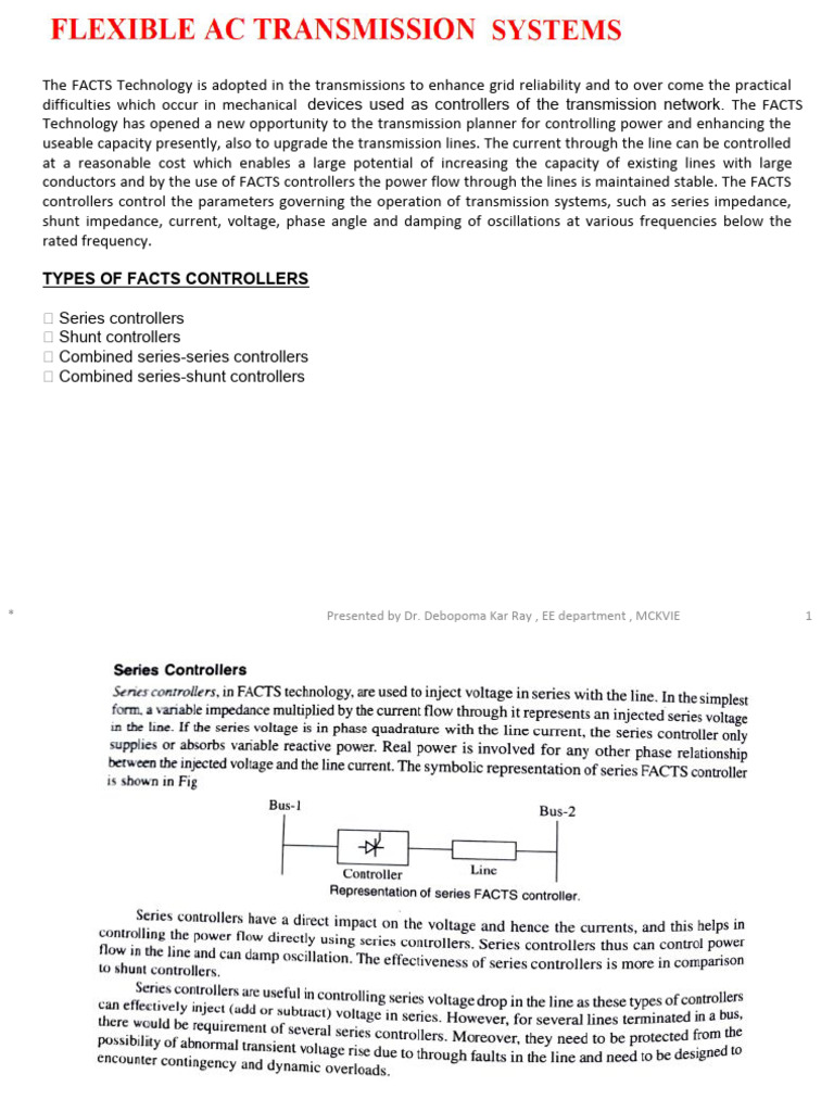 Enhancing Grid Reliability with FACTS | PDF | Electric Power ...