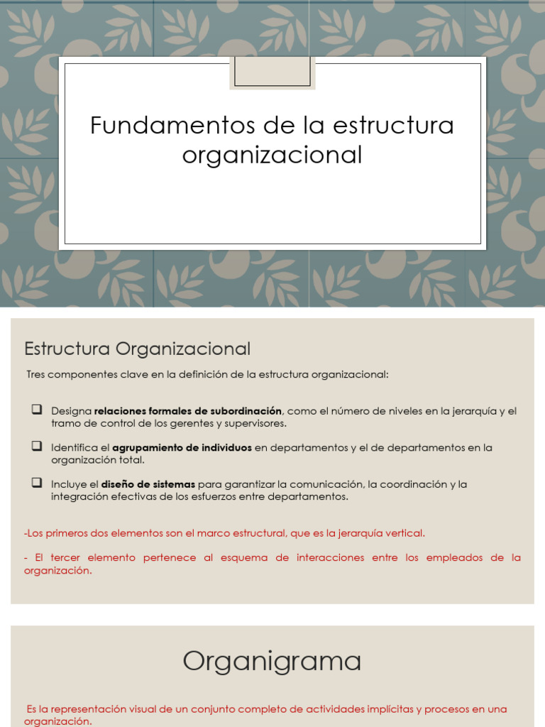 Unidad II Fundamentos de La Estructura Organizacional | PDF | Diseño ...