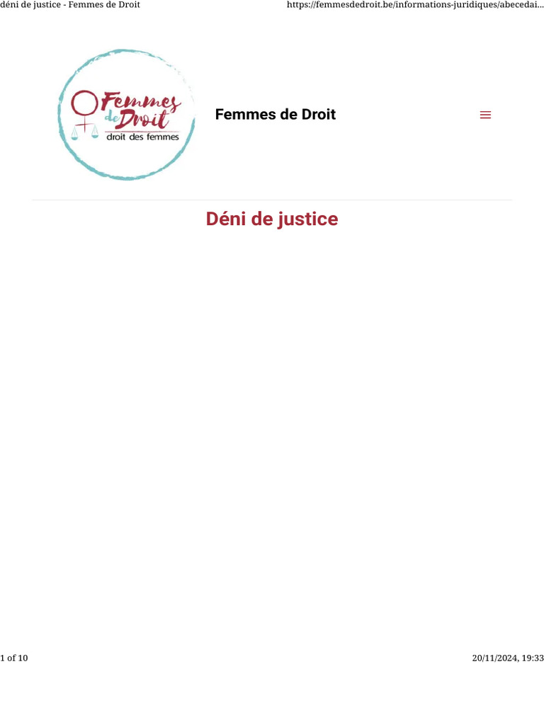 Comprendre le déni de justice en droit | PDF | Justice | Crime et violence