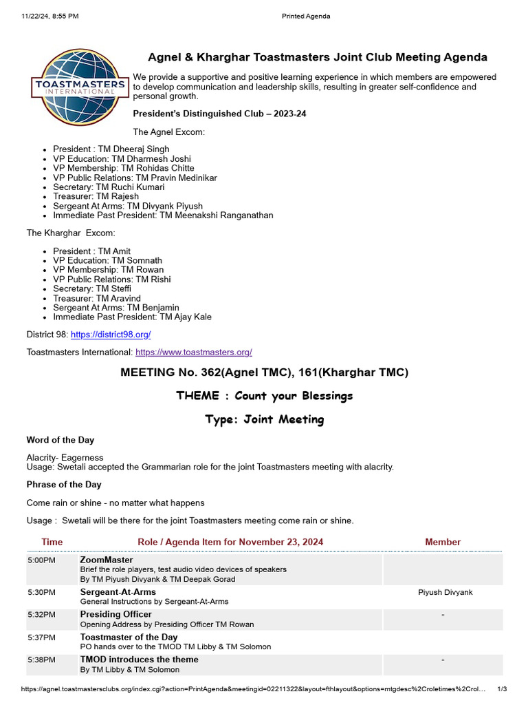 Agenda 23rd Nov 2024 241122 214549 Pdf Cognitive Science