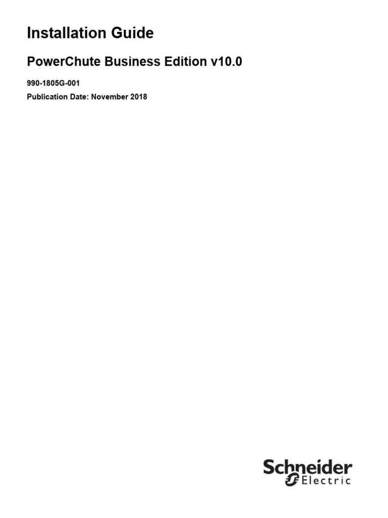 PowerChute Business Edition v10 - Installation Guide | PDF ...