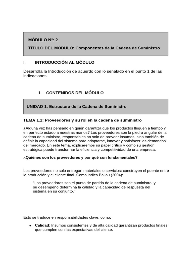 Lectura 2 | PDF | Logística | Gestión de la cadena de suministro