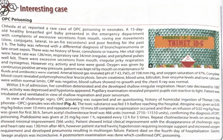 OP Poisoning Rare Case | PDF