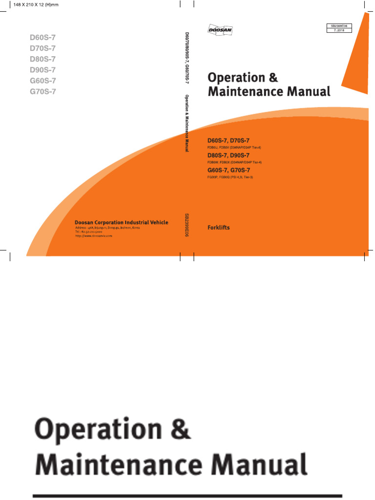 D 60 S 7 | PDF | Forklift | Elevator