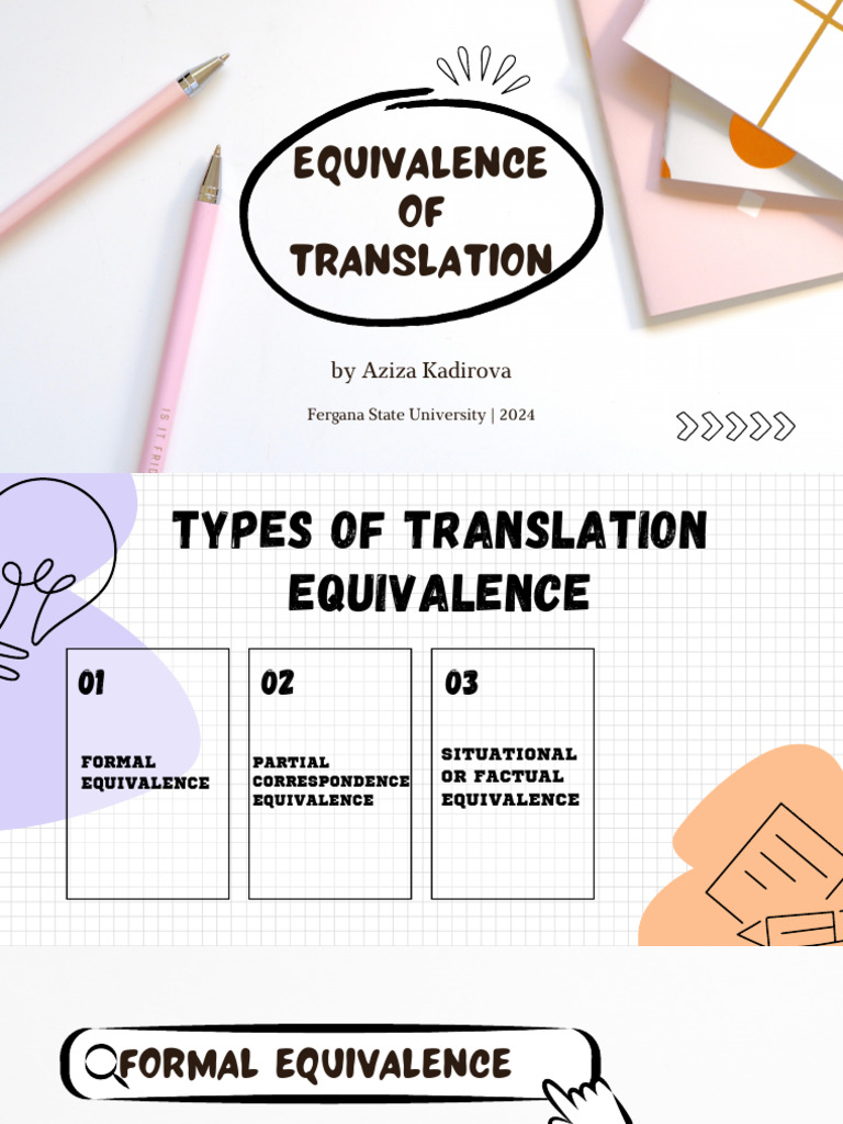 Types of Translation Equivalence Explained | PDF | Translations | Semantics