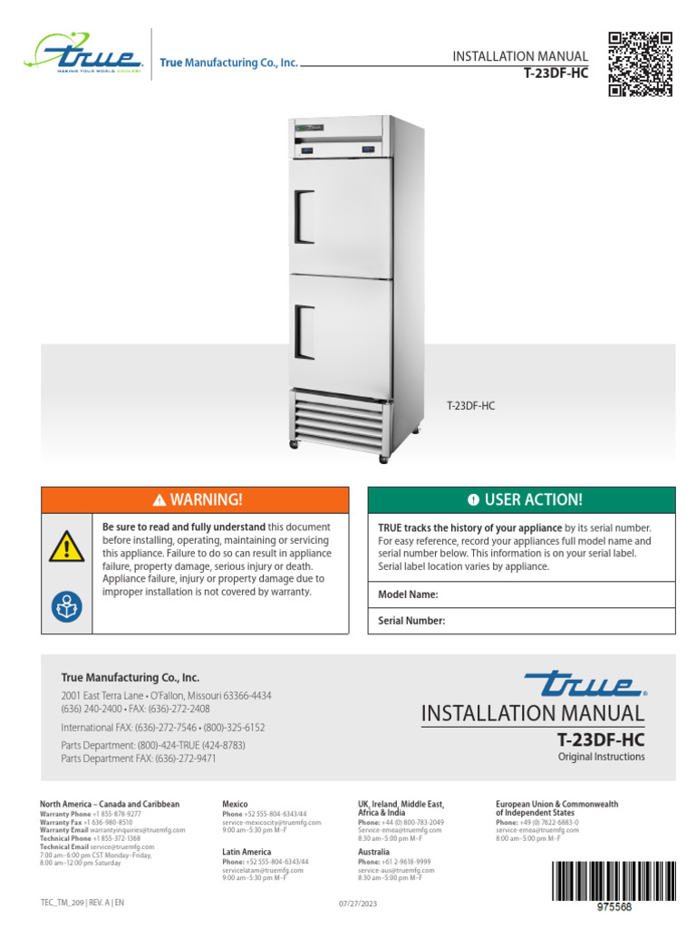 T 23df HC Install English | PDF | Screw | Safety