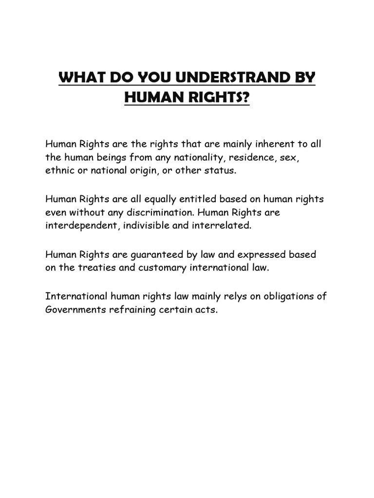 Understanding Human Rights and Their Importance | PDF | Human Rights ...
