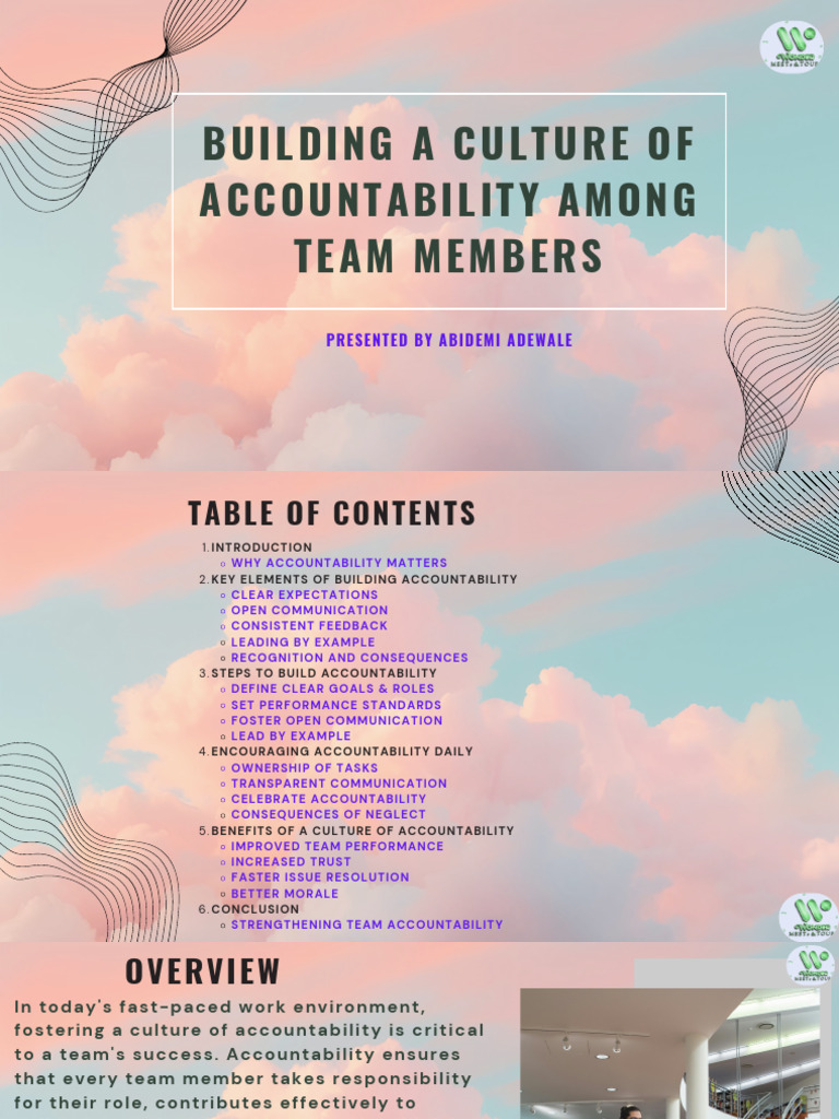 Building A Culture of Accountability Among Team Members | PDF ...