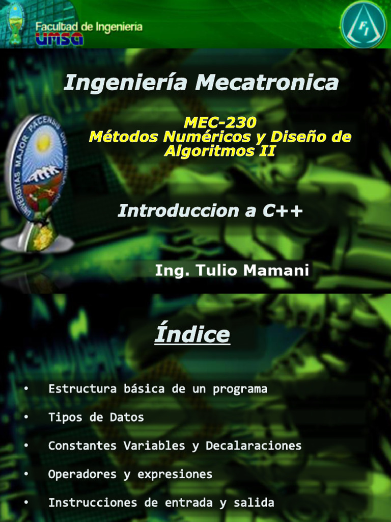 Introducción a C++ y Métodos Numéricos | PDF | C ++ | Variable ...