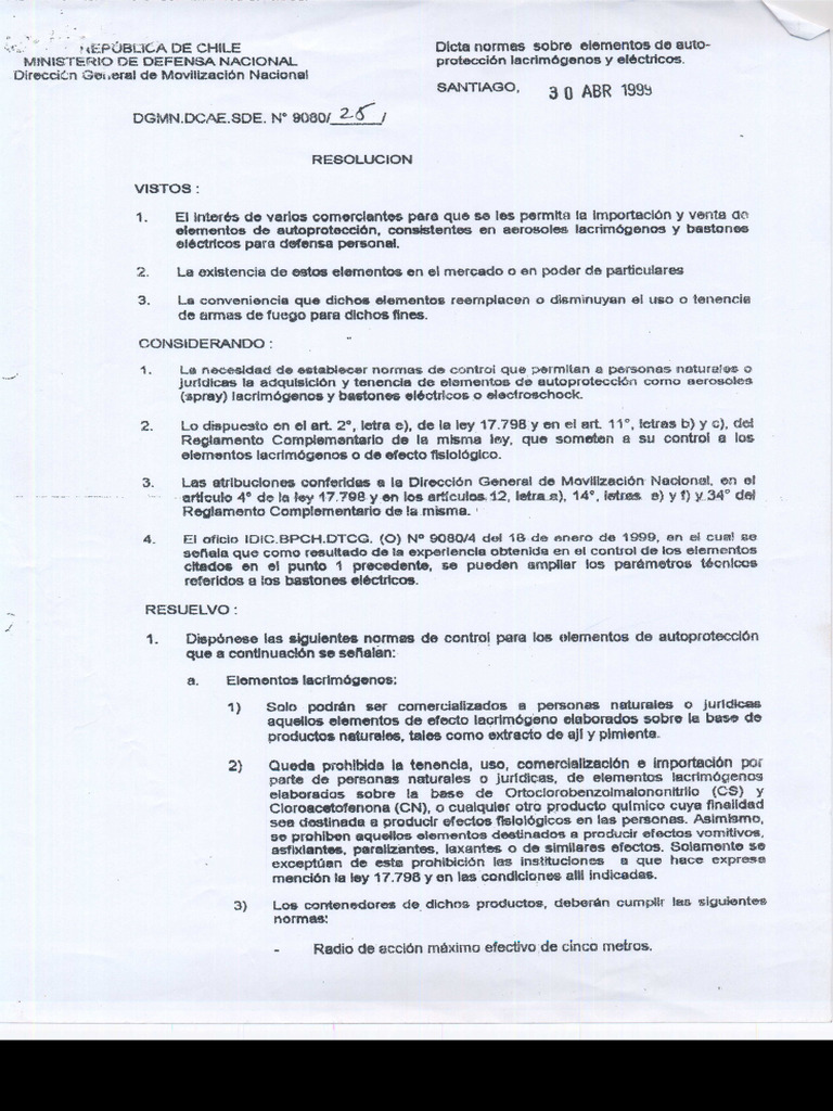 RES - DGMN.DCAE - SDE.Nro. 9080-25 Elementos Autoproteccion | PDF