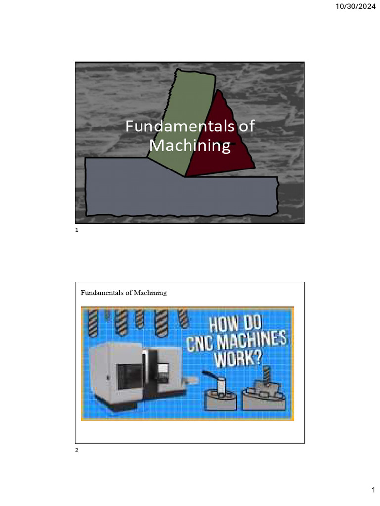 W3 1 Machining Pdf Machining Mechanical Engineering