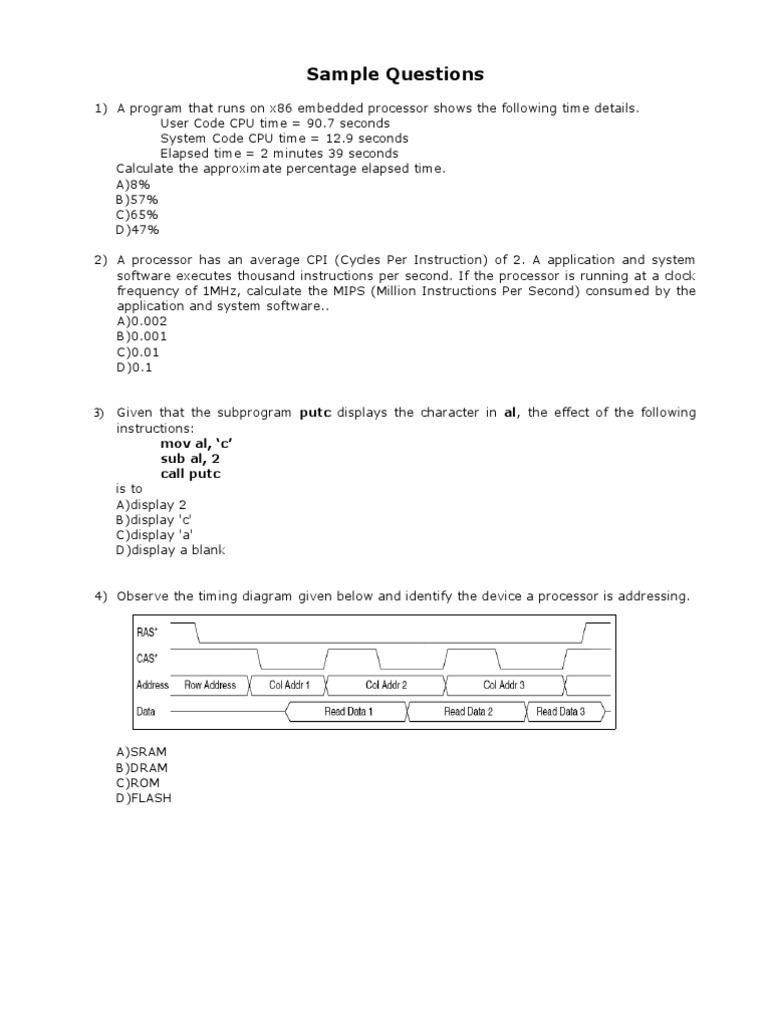 Cdac-Cet Sample Paper | PDF | C (Programming Language) | Central ...