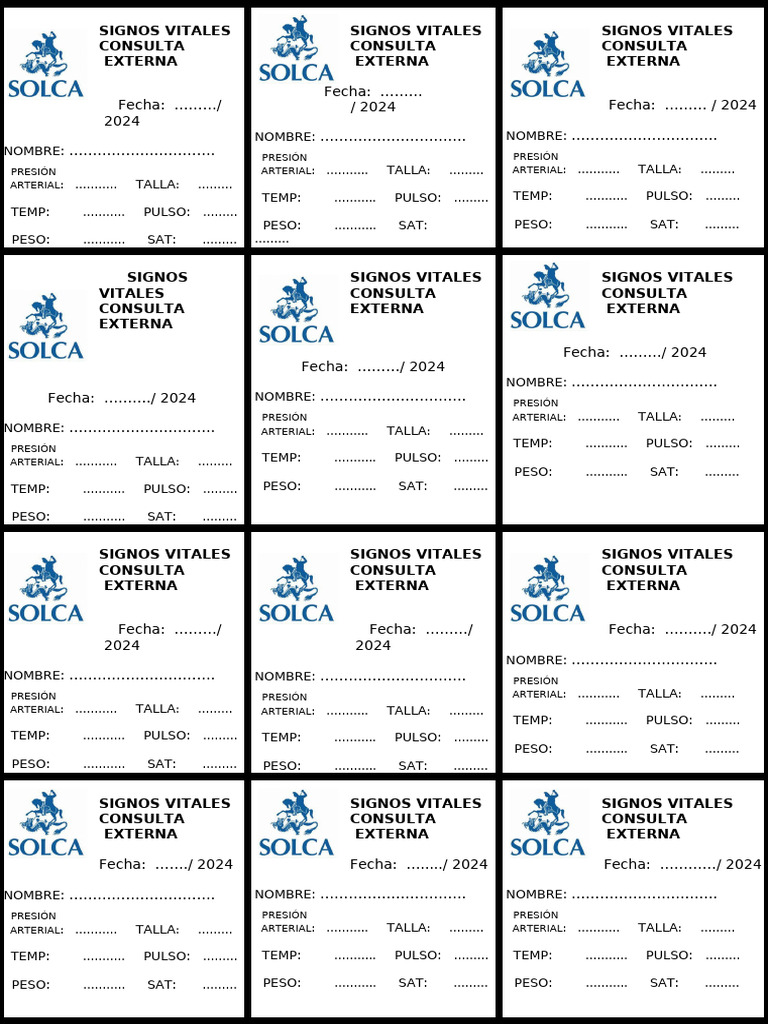 SIGNOS VITALES Formato | PDF