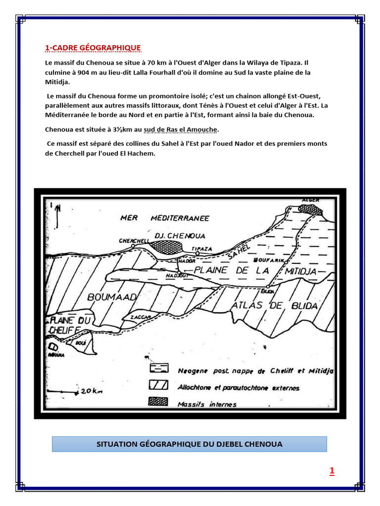 Géologie et Paléoenvironnement du Chenoua | PDF | Grès | Géologie