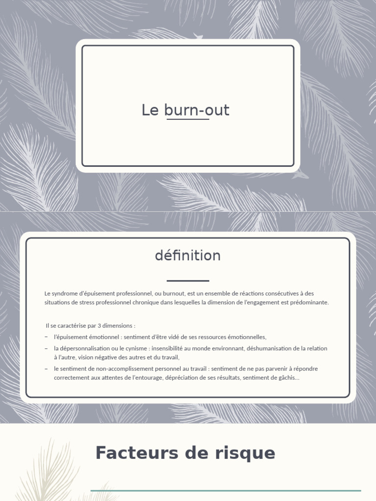 Comprendre le burn-out : causes et prévention | PDF | Syndrome d ...