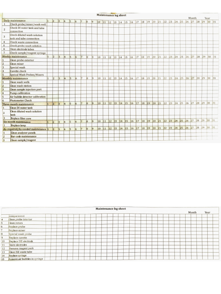 Mindray Maintenance Log Overview | PDF