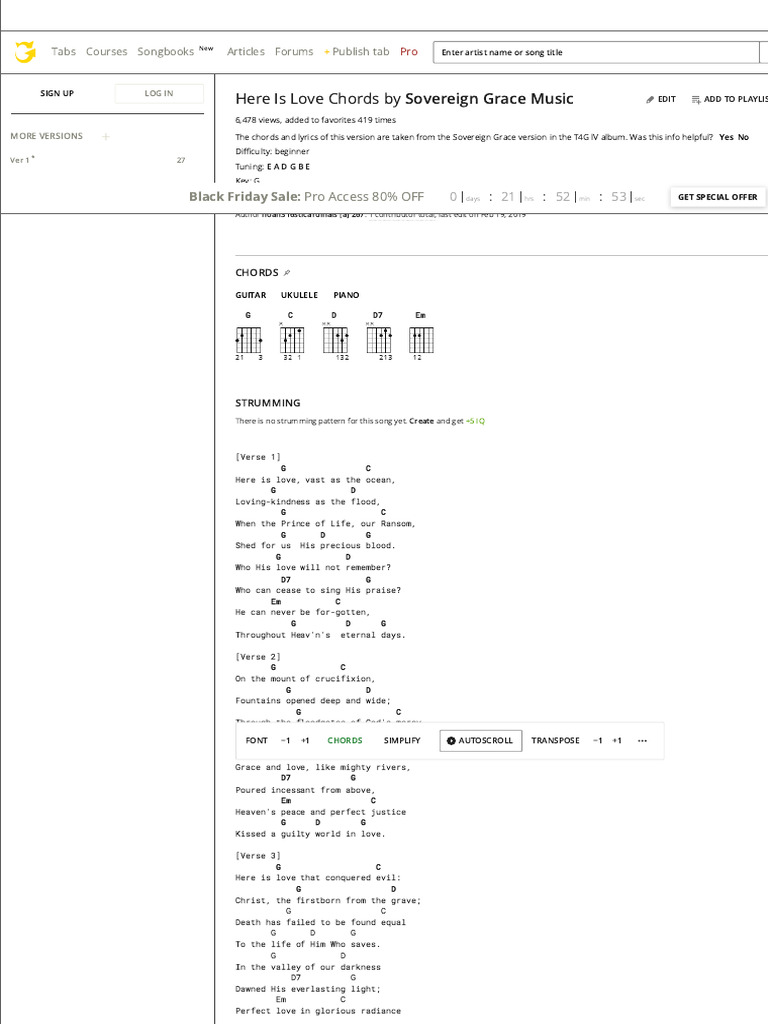 Here is love chords by sovereign grace music pdf religious belief