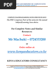 Grade 7 Kiswahili Notes
