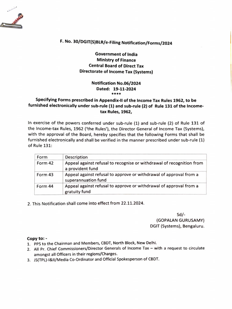 Notification 6 2024 19 11 24 | PDF | Personal Finance | Taxation