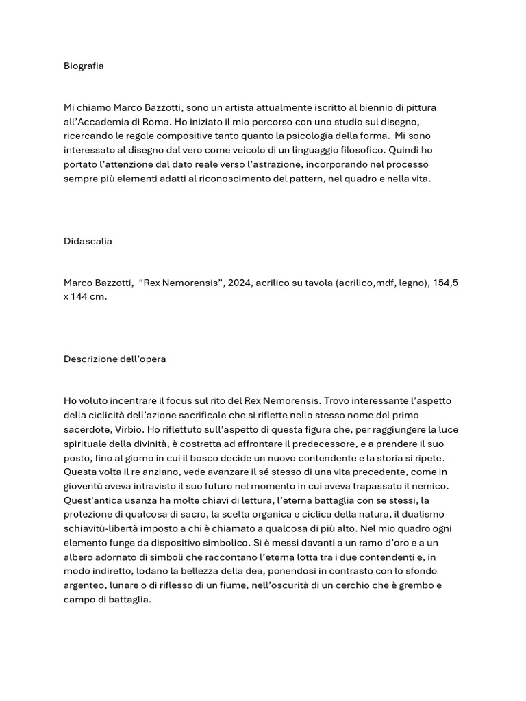 Biografia, Didascalia, Descrizione | PDF