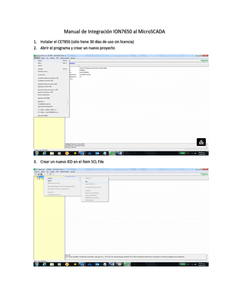 Integración ION7650 con MicroSCADA | PDF