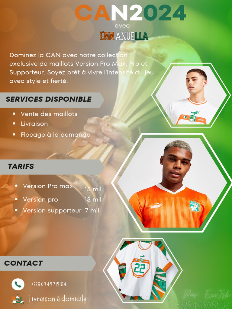 Maillots CAN : Pro, Pro Max, Supporteur | PDF