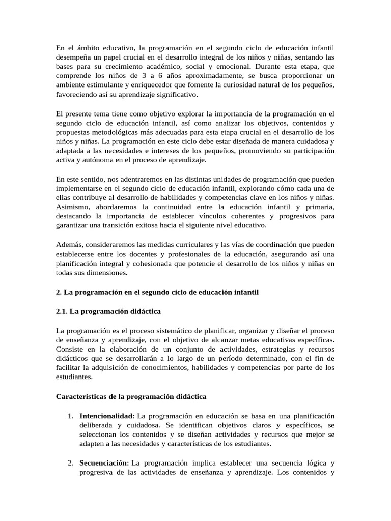 Notas | PDF | Educación de la primera infancia | Aprendizaje