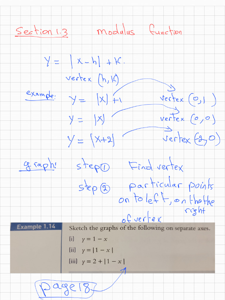 F 13 The Modulus Function - 241016 - 140549 | PDF