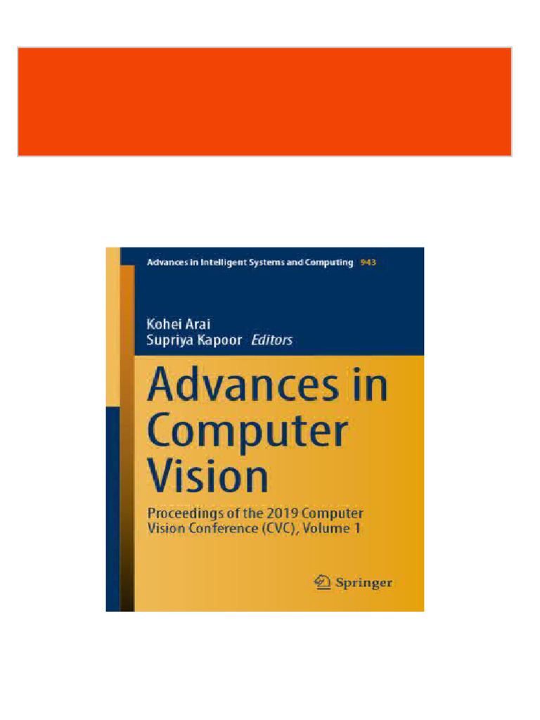 Advances in Computer Vision Proceedings of the 2019 Computer Vision